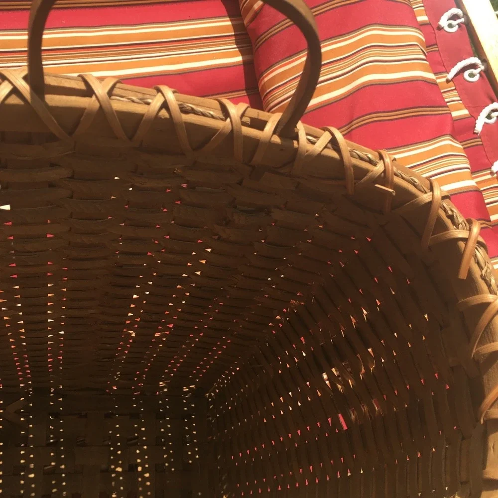 Antique Large Trapper Backpack Basket Splint Adirondack Basket 21